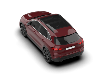 Beyaz arka planda modern bir araba. 3d illüstrasyon