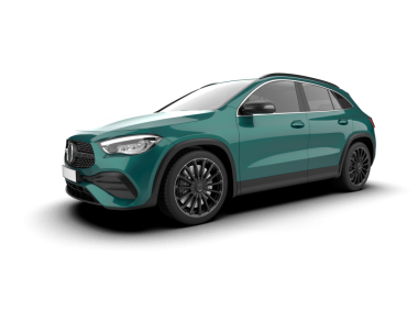 Arka planda yeşil izole edilmiş, 3 boyutlu gerçekçi bir lüks araba.