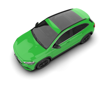 Yeşil modern araba beyaz arka planda izole edilmiş. 3 Boyutlu Hazırlama.