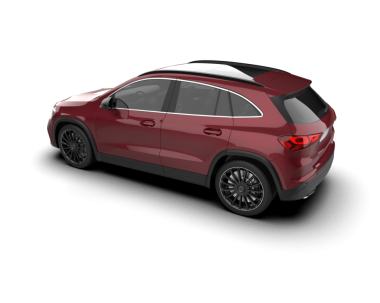 Beyaz arka planda modern bir araba. 3d oluşturma