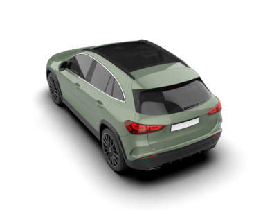 Stüdyo ortamında markasız bir SUV 'un 3 boyutlu çizimi