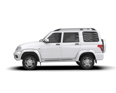 Siyah gövdeli modern beyaz jip..