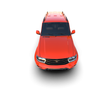 Kırmızı lüks araba siyah arka planda izole edilmiş. 3d oluşturma