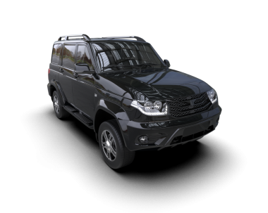 modern lüks siyah SUV siyah arka planda izole edildi.