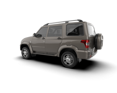 beyaz arkaplanda modern kompakt SUv