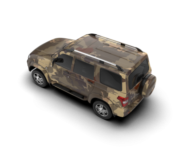 Modern kompakt askeri araba - arka görünüm