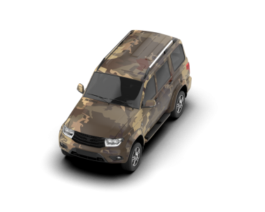 Araç beyaz arkaplanda izole edildi. 3 boyutlu çizim - illüstrasyon