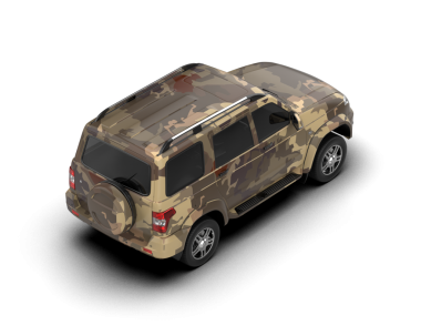 Beyaz arkaplandaki araba.