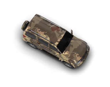 Siyah arkaplanda izole edilmiş yeşil ekranlı bir arabanın 3 boyutlu görüntüsü