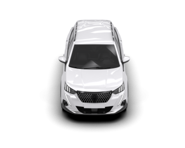 beyaz arkaplanda izole edilmiş bir araba