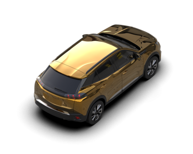 Siyah arka planda lüks bir araba, 3 boyutlu illüstrasyon