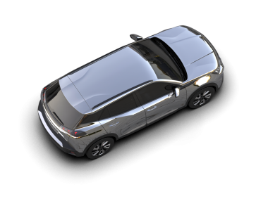 beyaz arkaplanda izole edilmiş araba 3 boyutlu resimleme