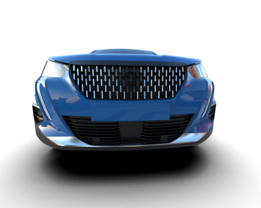 Siyah arka planda modern mavi araba. 3 Boyutlu Hazırlama