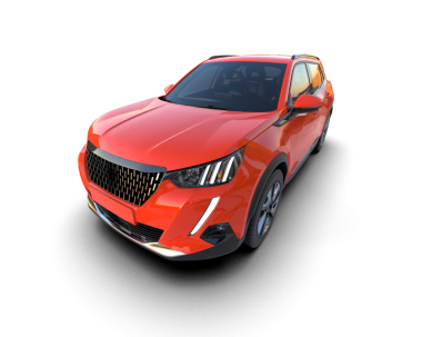 Modern araba arka planda izole edilmiş. 3D görüntüleme - illüstrasyon.