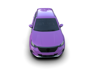 modern mor araba siyah zemin üzerinde izole edilmiş 3 boyutlu çizim - illüstrasyon