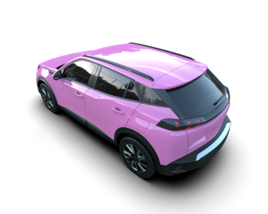 Araba beyaz arka planda izole edilmiş. 3d oluşturma