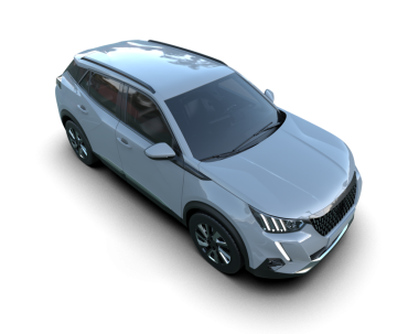 Modern araba arka planda izole edilmiş. 3d oluşturma