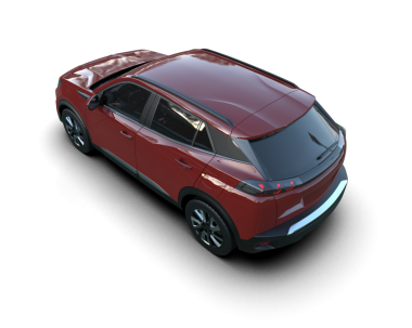 Kırmızı lüks araba siyah arka planda izole edildi