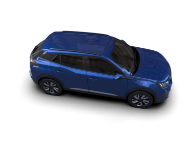 Mavi araba beyaz arka planda izole edilmiş.