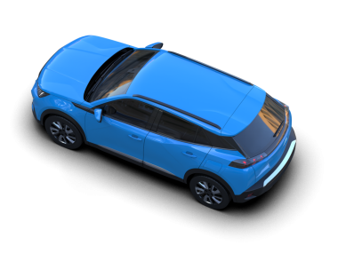 Gri arkaplanda modern kompakt araba izole edildi.