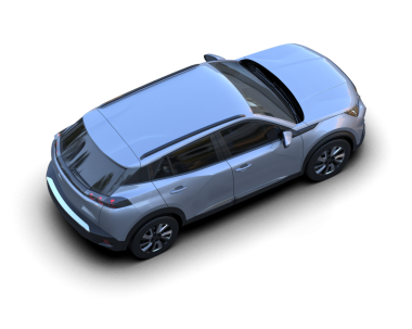 Araba siyah arka planda izole edilmiş. 3d oluşturma.