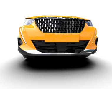 Modern araba manzarası. 3d oluşturma