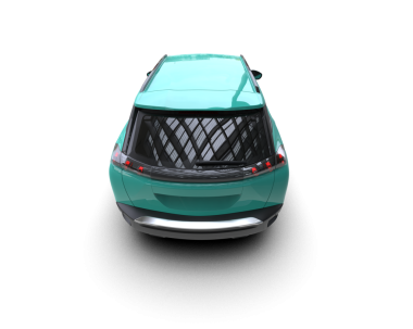 modern şehir arabası siyah arka planda izole edildi. 3 boyutlu görüntüleme