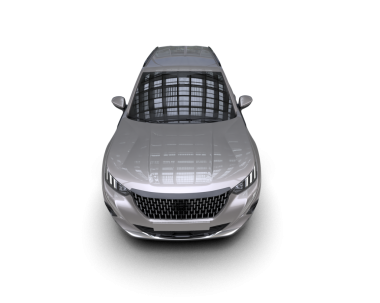 Stüdyo ortamında markasız bir arabanın 3 boyutlu çizimi