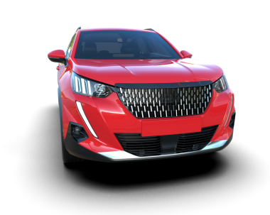 kırmızı modern SUV arabası beyazda izole edildi