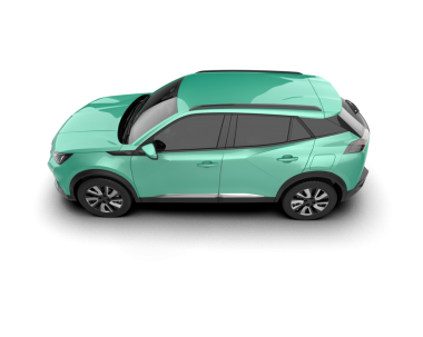 Araba beyaz arka planda izole edilmiş. 3d oluşturma