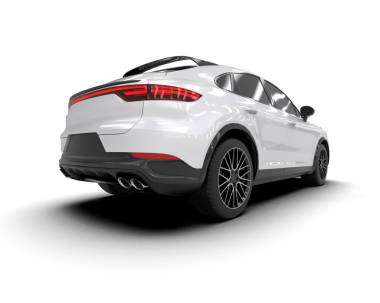 Modern SUV arabası. 3d oluşturma