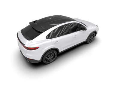 Beyaz arka planda izole edilmiş modern lüks SUV