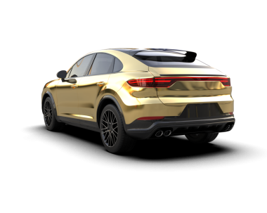 Siyah arka planda modern lüks bir araba. 3d oluşturma.