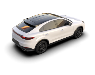 beyaz arkaplandaki modern SUv 3 boyutlu görüntüleme