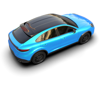 modern araba siyah arka planda izole edilmiş.