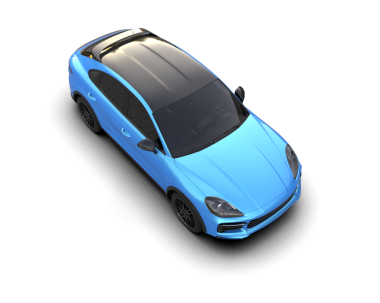 Siyah arka planda bir araba. 3 Boyutlu Hazırlama