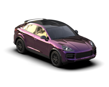 Beyaz arka planda modern bir araba. 3d oluşturma