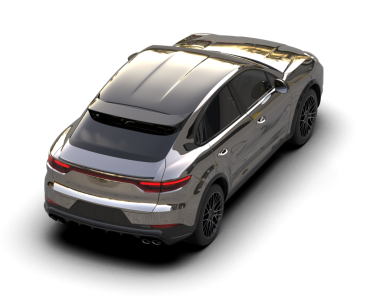 modern lüks araba siyah arka planda