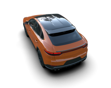 Beyaz arka planda modern lüks spor araba. 3d illüstrasyon