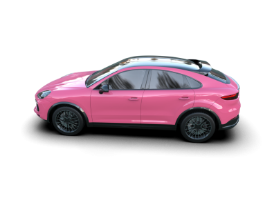 araba pembe renk 3 d illüstrasyon 3 d görüntüleme beyaz üzerinde izole