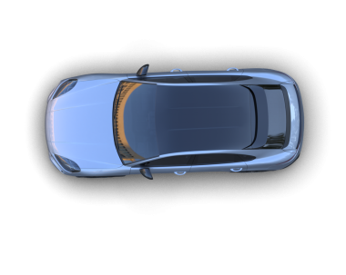 Siyah arkaplandaki bir arabanın 3 boyutlu canlandırması