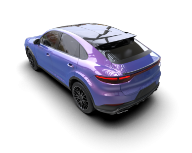 Siyah arka planda modern lüks bir araba. 3d oluşturma