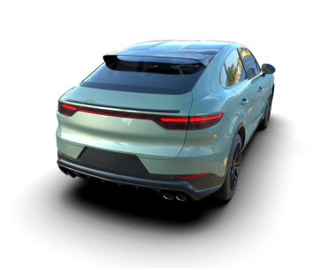 Beyaz arka planda modern lüks bir araba. 3 Boyutlu Hazırlama