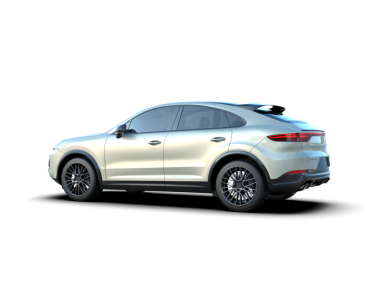 Beyaz arka planda modern bir araba. 3D görüntüleme - illüstrasyon