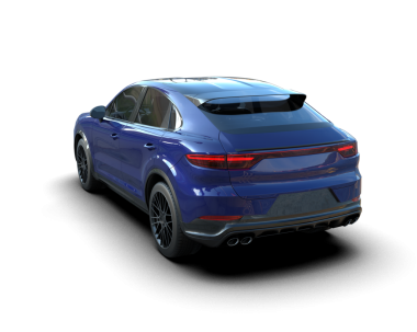 Modern lüks araba siyah arka planda izole edilmiş. 3d oluşturma