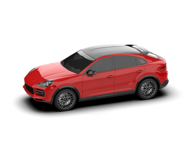 Beyaz arkaplandaki bir arabanın 3 boyutlu görüntüsü.