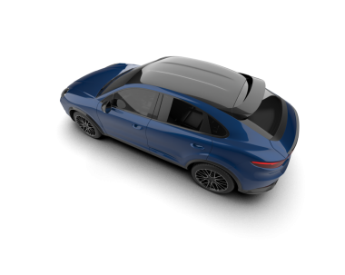 Beyaz arkaplandaki araba, 3 boyutlu illüstrasyon.