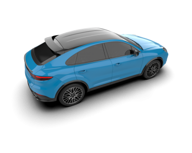 modern SUV arabası beyazda izole edildi