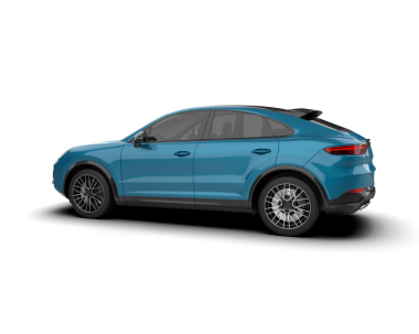 Arka planda modern bir araba. 3d oluşturma