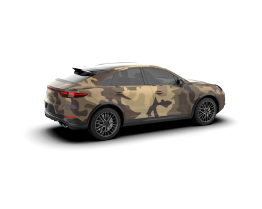 Modern araba arka planda izole edilmiş. 3d oluşturma